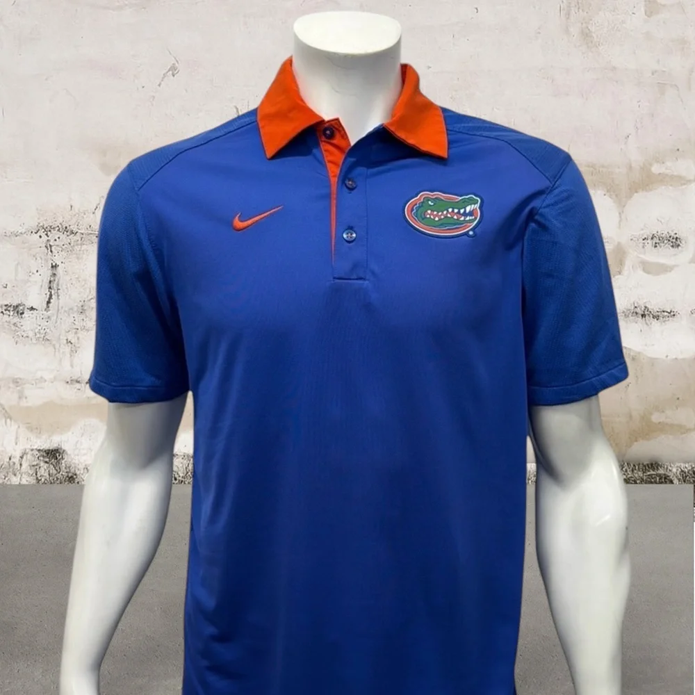 Nike Dri Fit University of Florida Gators Sideline New Wave Golf Polo Shirt MD
